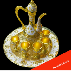 Wine Decanter With Cups And Serving Tray