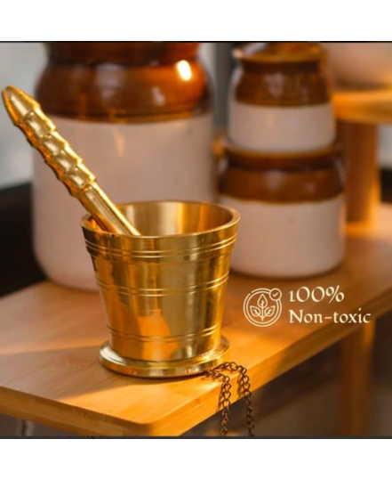 Brass Mortar and Pestle (Okhli)
