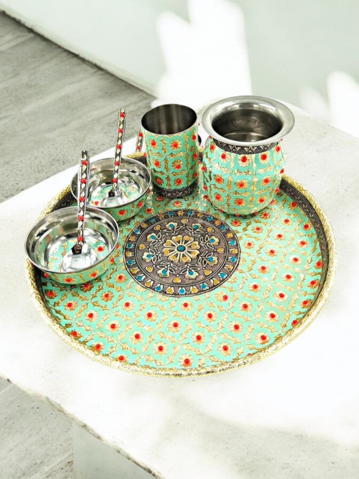 Pooja Set Stainless Steel - Image 3